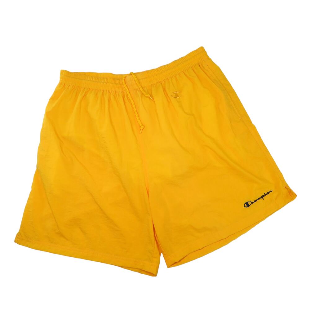 1990s Vintage Champion Yellow Basketball Shorts Athletic Shorts XL
